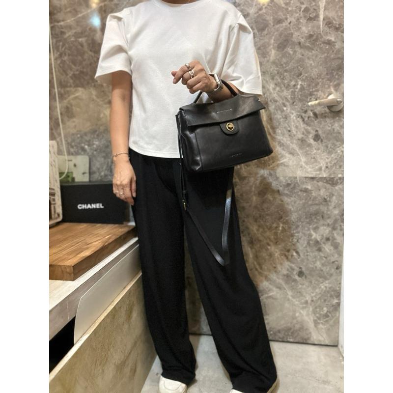 🔥 現貨【🇰🇷 Tanned】|韓國 2story質感植鞣牛皮簡約蓋子轉扣手提斜背包👜正韓 真皮系 牛皮皮革 簡約文青包-細節圖4