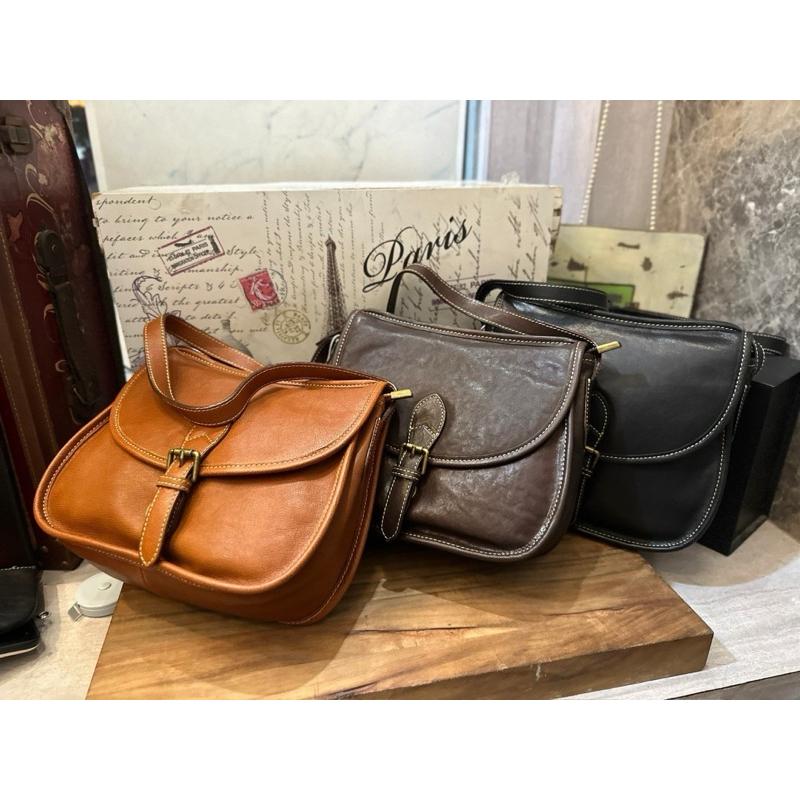 🔥 現貨【🇰🇷 Tanned】|韓國 2story質感植鞣牛皮簡約蓋子信封斜背包👜正韓 真皮系列 牛皮皮革 簡約包 文青-細節圖2