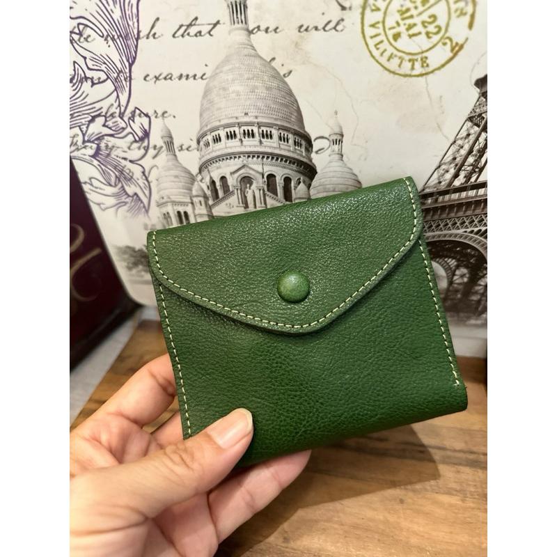 🔥 現貨【🇰🇷 Tanned】|韓國 2story 簡約信封扣子短夾👜正韓 真皮系列 牛皮皮革 零錢包 復古包 高質感包-細節圖6