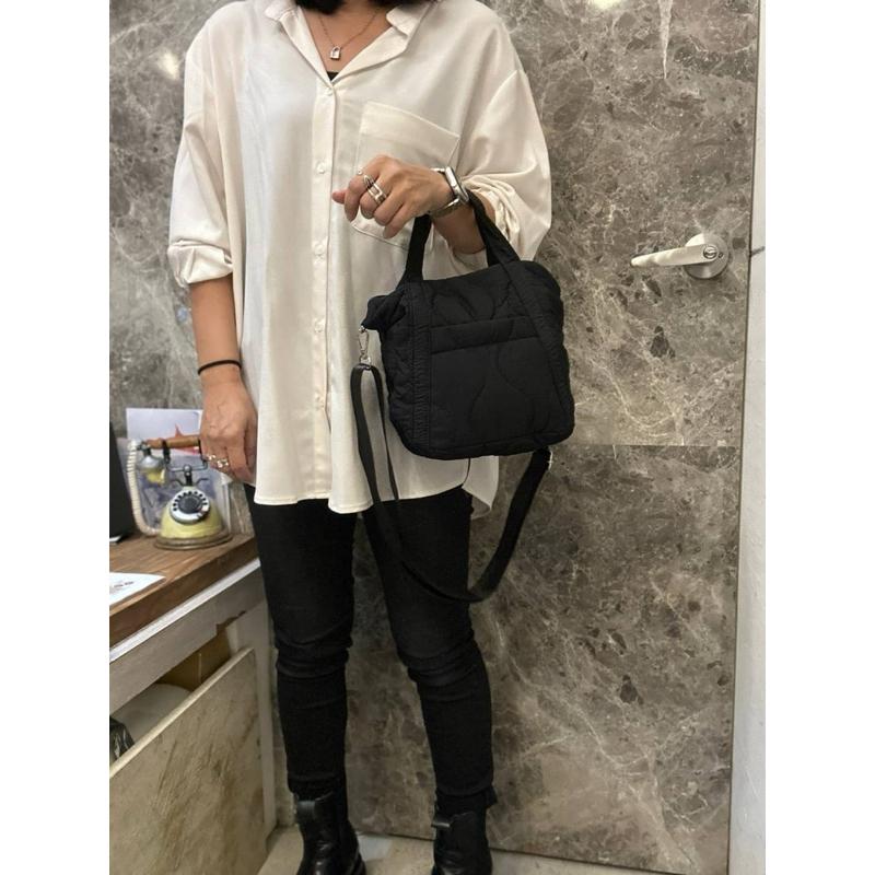 🔥【🇰🇷 Tanned】【保固】|韓國手提空氣包👜正韓 輕便包 高質感包 手提包 側背包-細節圖9