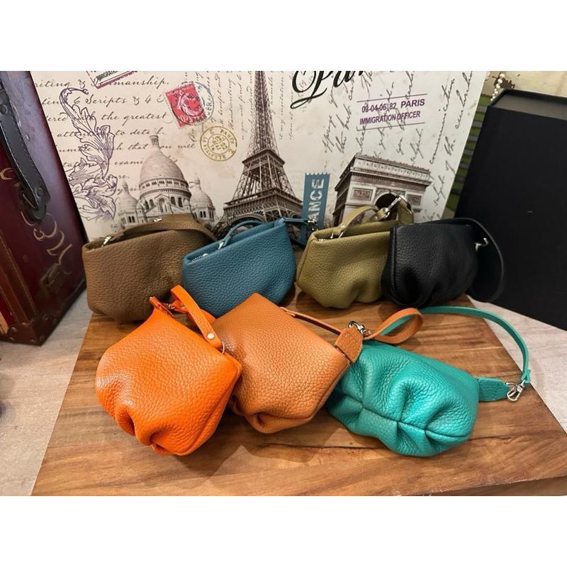 🔥 現貨【🇰🇷 Tanned】| 實用手拿拉鍊手拿雲朵零錢包👝真皮系列 牛皮皮革 耐用錢包 皮包 隨身包-細節圖8