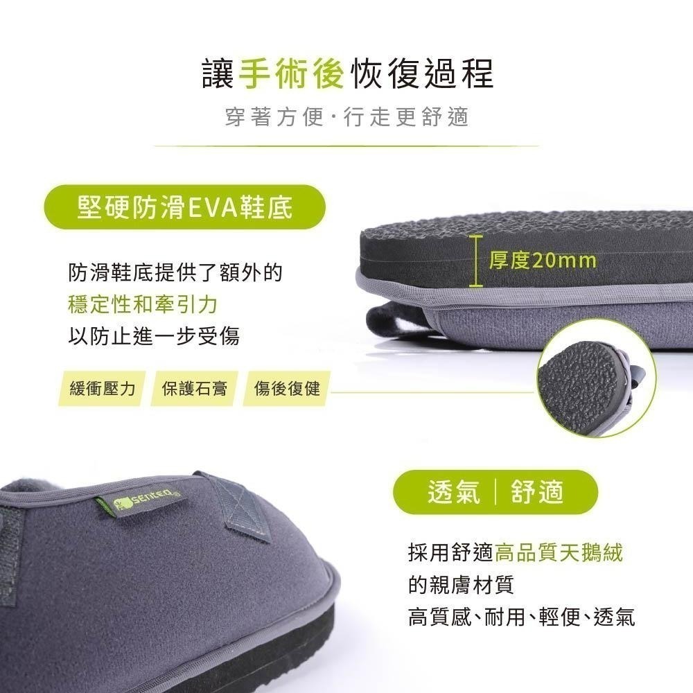[SENTEQ] 台灣製造 現貨 石膏鞋 石膏保護鞋 足部受傷固定 腳部石膏復健鞋 腳踝保護鞋 手術後復健鞋 正公司貨-細節圖3
