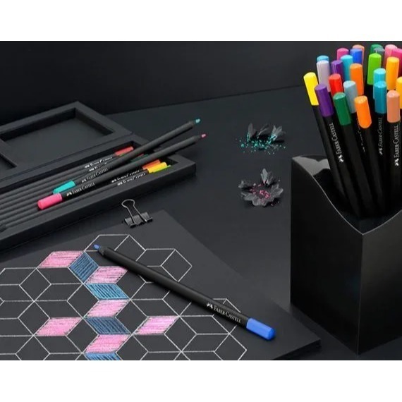 松林 Faber-Castell-黑旋風極軟油性色鉛筆 12/24/36鐵盒,100色紙盒 適深色淺色紙-細節圖10