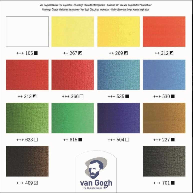 松林-荷蘭梵谷Van Gogh油畫顏料 木盒組14色組40ML-02840100-細節圖4
