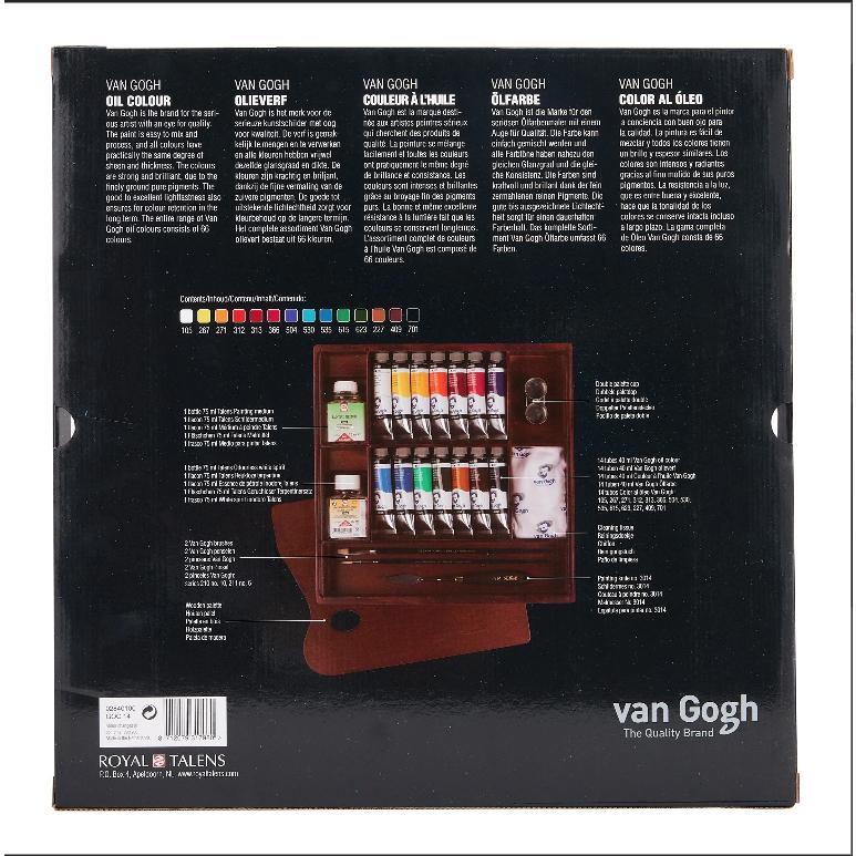 松林-荷蘭梵谷Van Gogh油畫顏料 木盒組14色組40ML-02840100-細節圖5
