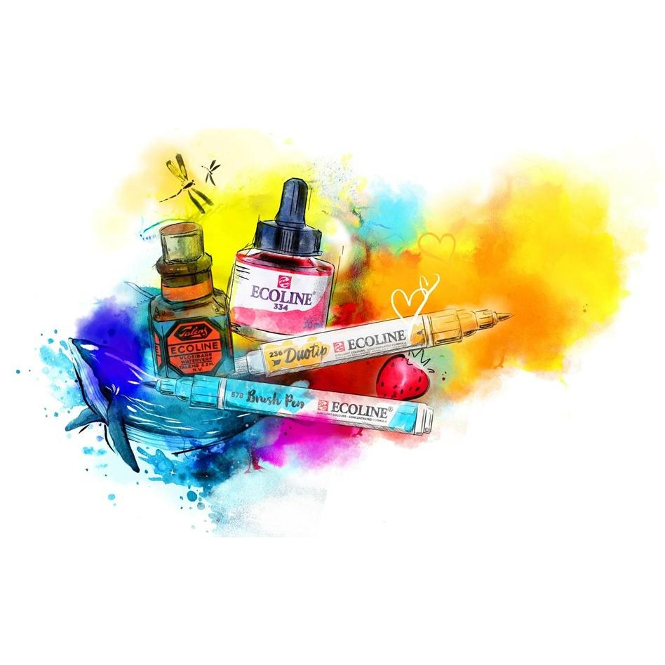 松林_-賣場2 荷蘭TALENS ECOLINE 插畫 水性 彩色墨水 透明彩色墨水 30ml(單瓶2種蓋隨機出貨)-細節圖3