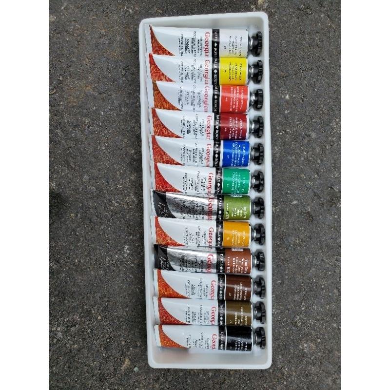 松林 英國DALER ROWNEY朗尼 Georgian 學院級油畫顏料盒裝組 38ml OILCOLOUR12tube-細節圖2