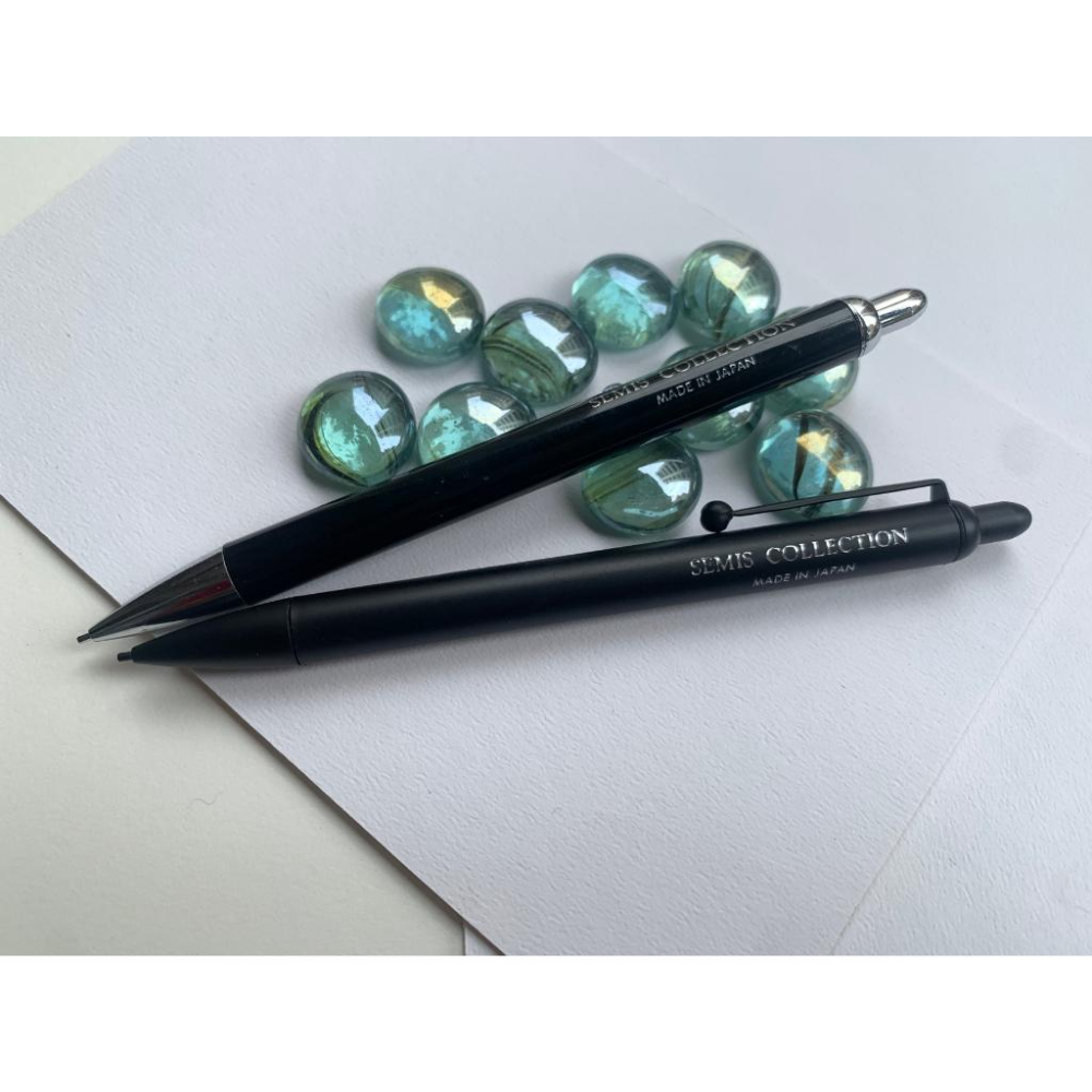 松林- SEMIS COLLECTION 0.5mm自動鉛筆 全金屬黑色質感筆身/銀色筆頭/黑色筆頭 日本製/絕版品-細節圖2