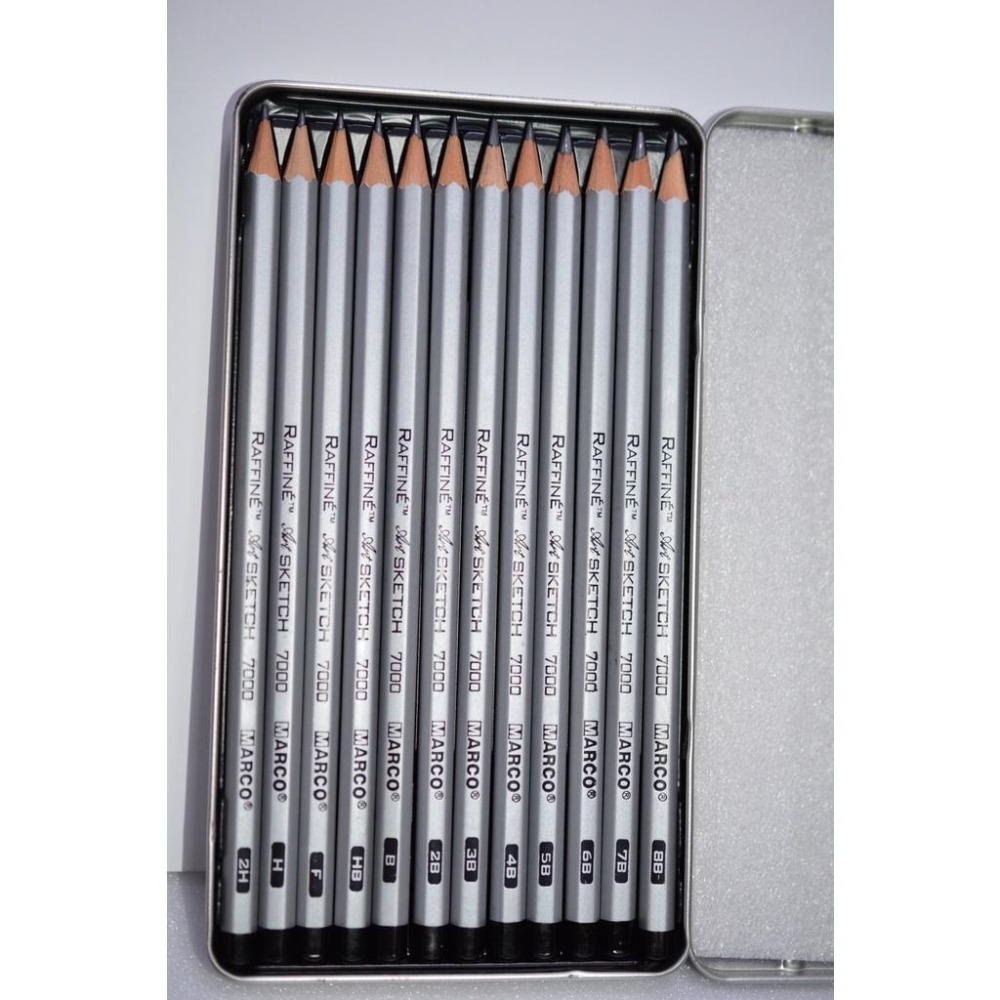 松林-marco素描鉛筆12入鐵盒組-細節圖2