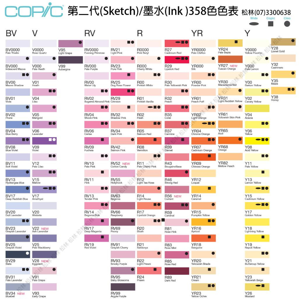 松林 COPIC墨水紅(R)系列 日本Copic麥克筆補充墨水 酒精墨水藝術畫酒精畫 12/25CC COPIC ink-細節圖5