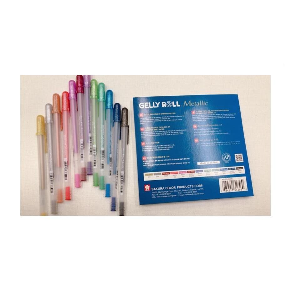 松林 櫻花GELLY ROLL Metallic PGB珍珠彩證券筆金屬色系12色組 適繪黑色紙 XPGB-12MT-細節圖3