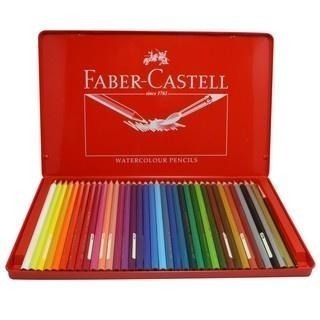 現貨正品附發票 輝柏水性色鉛筆/油性色鉛筆 精裝鐵盒 faber castell 36Colors 水彩色鉛筆 紅盒-細節圖3