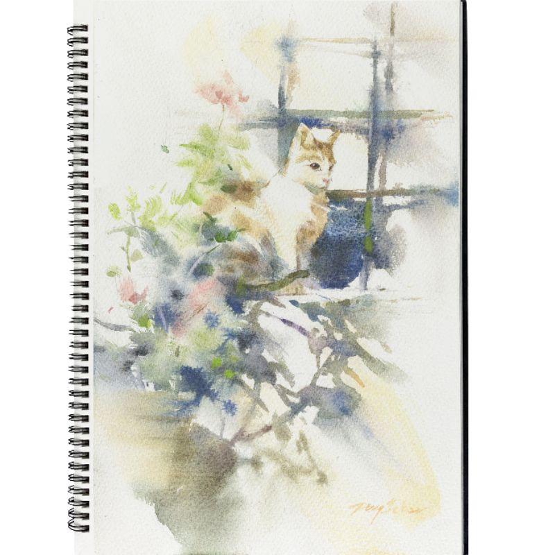 松林 遵爵全棉水彩本8k(粗紋) 精裝鐵圈 NO.Z4999 POFEMTRTERE Watercolor Pad-細節圖5