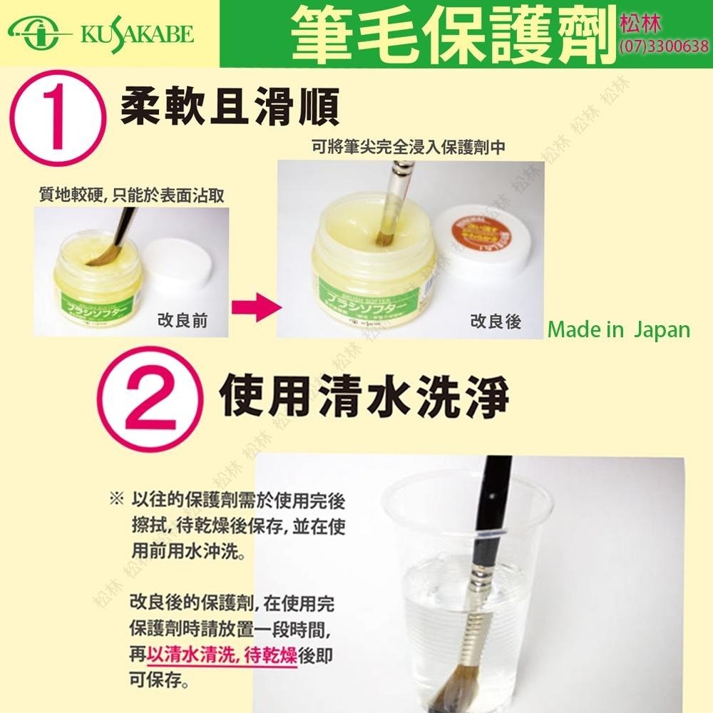 松林_日本日下部筆毛保護劑 是各水彩筆油畫筆壓克力筆畫保護劑 毛筆保護劑 KUSAKABE BRUSH SOFTER-細節圖2