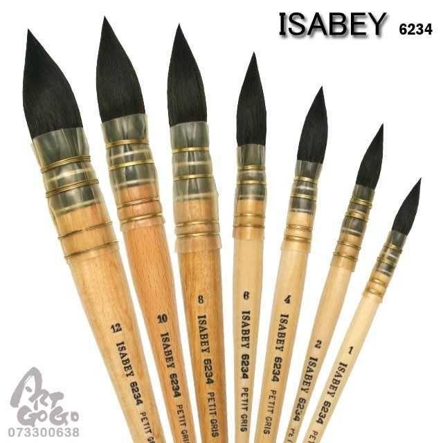 松林 法國ISABEY伊莎貝6234系列 純松鼠毛古典水彩筆 00~7號 單支 綁線松鼠毛水彩筆-細節圖2