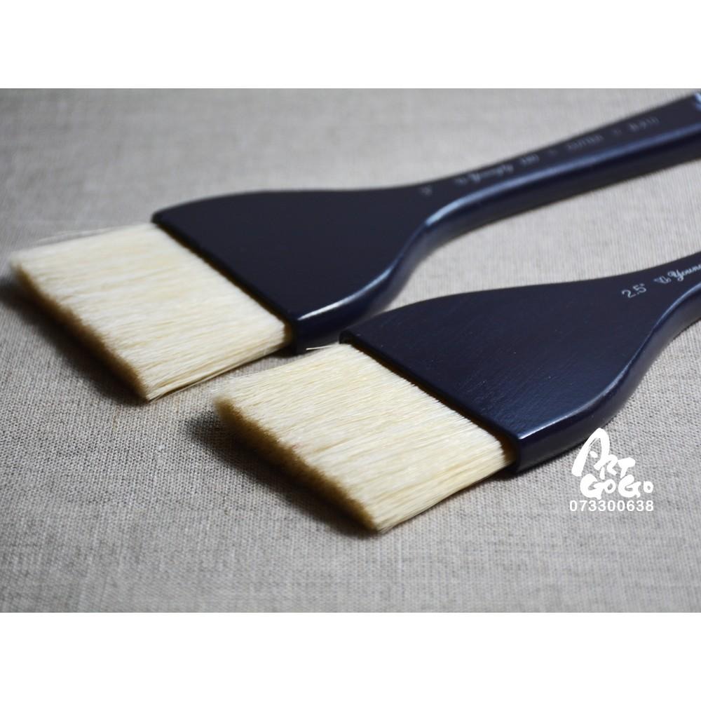 松林 YOUNGLY 永利 120 白豬鬃油畫排刷Y-120  1、1.5、2、2.5、3號  Y120-細節圖3