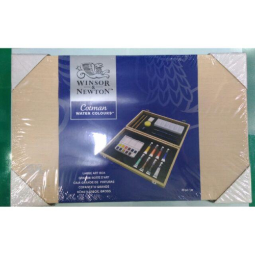 特價 英國 溫莎牛頓 WINSOR&amp;NEWTON Cotman 塊狀水彩(12+8色) 木盒套裝