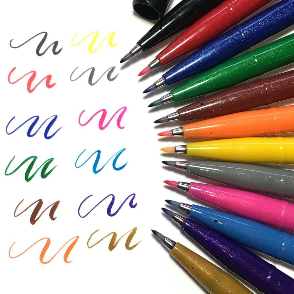 松林_Pentel 飛龍牌 柔繪筆 Touch Sign Pen touch 彩繪筆 軟筆  類毛筆 簽字筆 手帳用筆💕-細節圖5