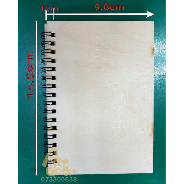 木片封面筆記本 可製作屬於自己的繪本-細節圖2