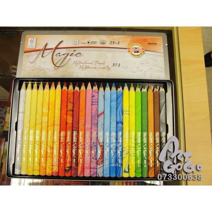 捷克KOH-I-NOOR 魔術色鉛筆 23+1色 鐵盒套組 手繪本.手帳本專用-細節圖4