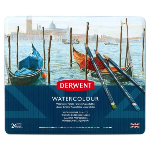 松林 英國DERWENT 德爾文Water Colour Pencil水溶性顏色鉛筆24色入-DW32883