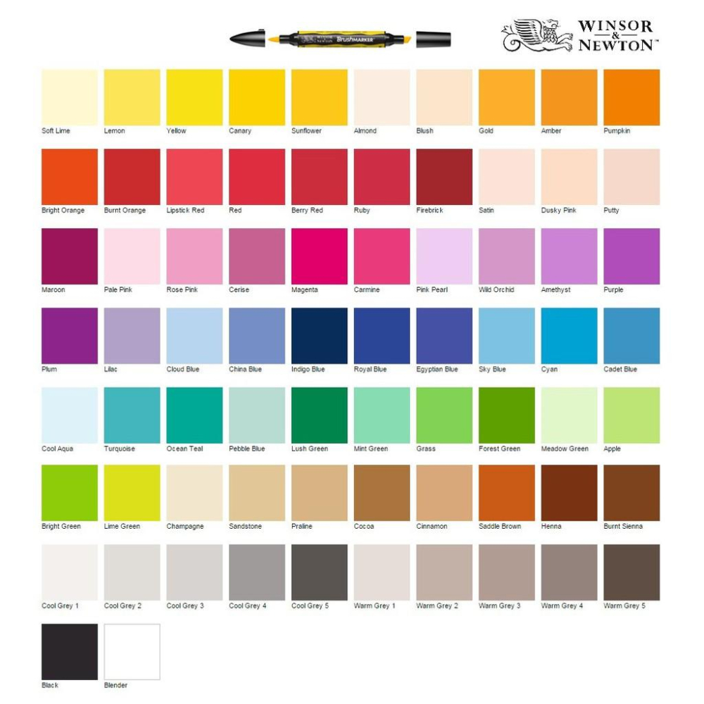 英國 Winsor & Newton 溫莎牛頓72色麥克筆 特價 售完不補-細節圖2