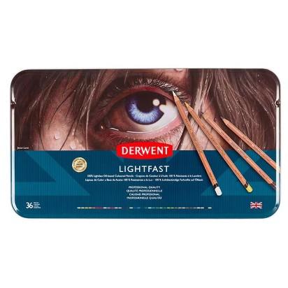 英國 DERWENT 德爾文 LIGHTFAST 油性色鉛筆 鐵盒裝 36色/72色