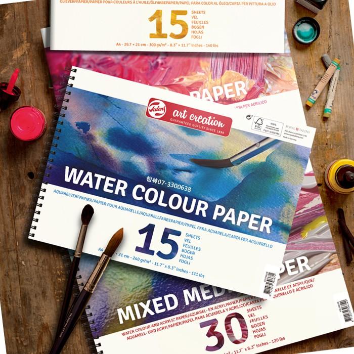 TalensArt CreationsTAC水彩畫本圈裝,A4A3 15張240G 環裝 WATERCOLORPAPER-細節圖3