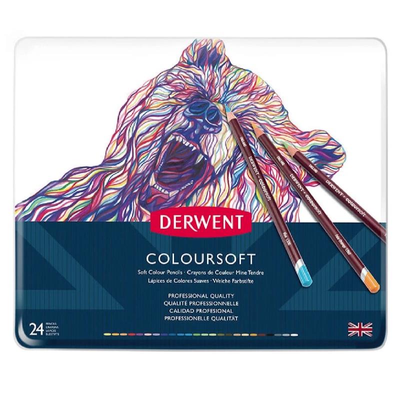 DERWENT 軟性色鉛筆鐵盒套裝36色/72色- 松林美術社
