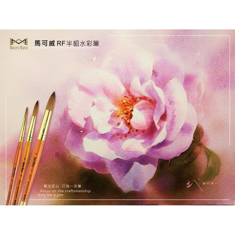 Macro Wave 馬可威 AR12 RF 半貂水彩筆 (圓) #0~8號-細節圖5