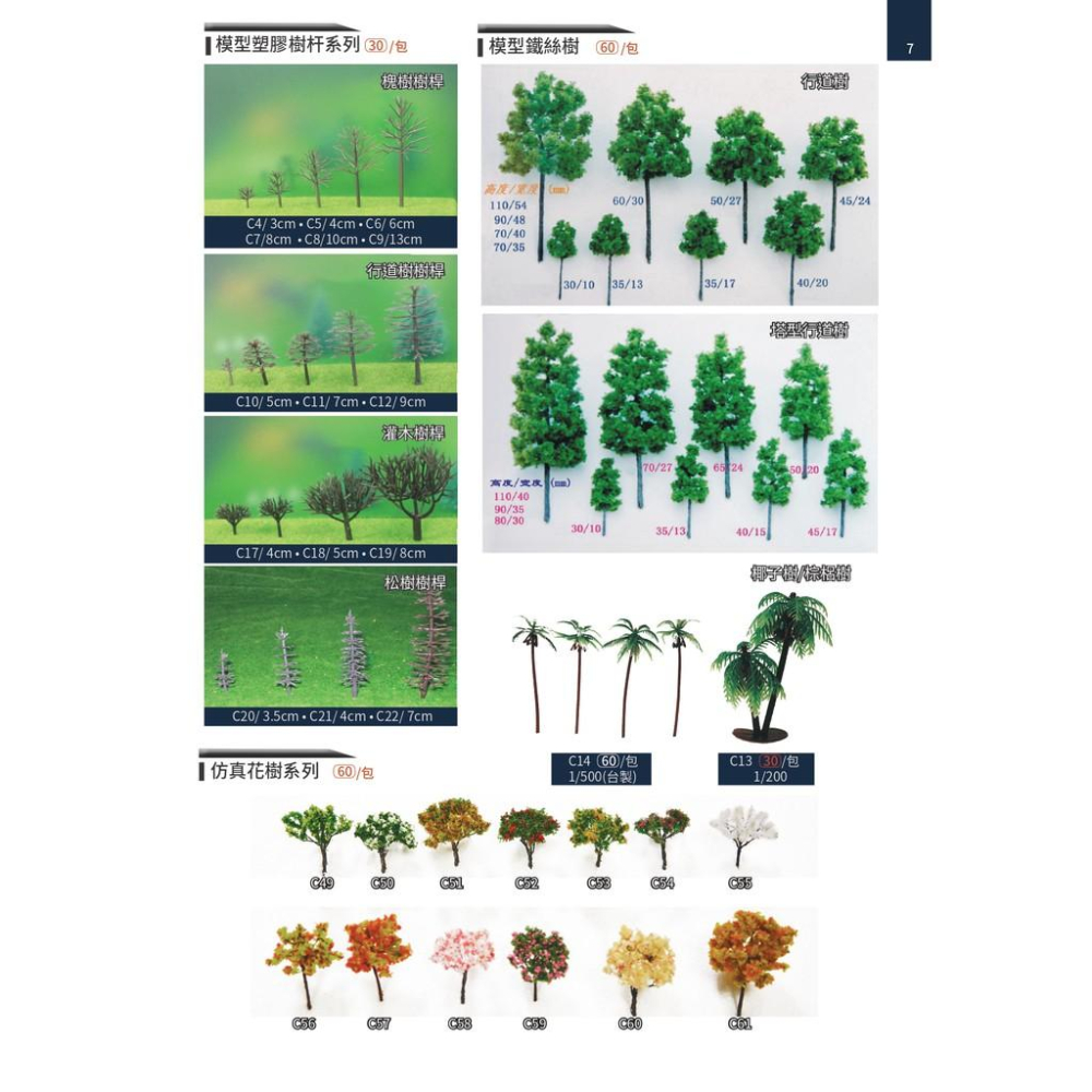 松林 模型 微縮 材料 花/草/樹 相關-細節圖2