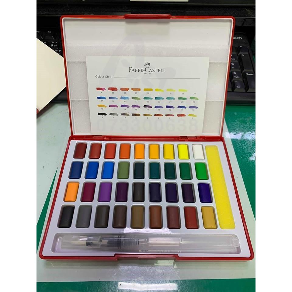 松林_輝柏Faber-Castell 攜帶型水彩塊24色36色48色輝柏塊狀水彩 solid watercolorpan-細節圖4