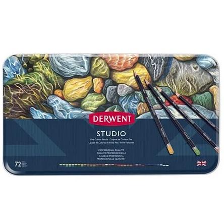 松林 德爾文STUDIO油性色鉛筆 DERWENT StudioColor PENCIL 鐡盒72色 木盒:48色72色