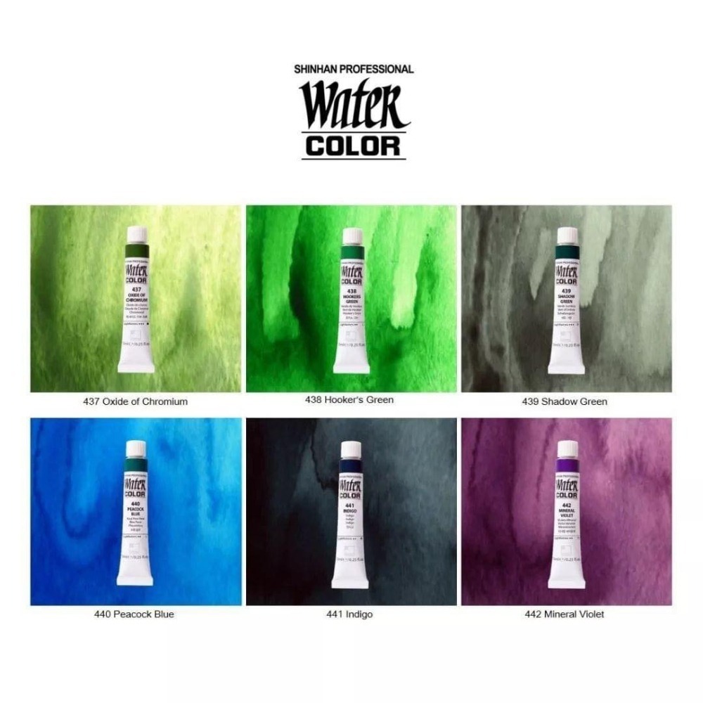 韓國 SHIN HAN 新韓水彩顏料48色(含18色新色) 透明水彩 12ml 單支販售 watercolors-細節圖6