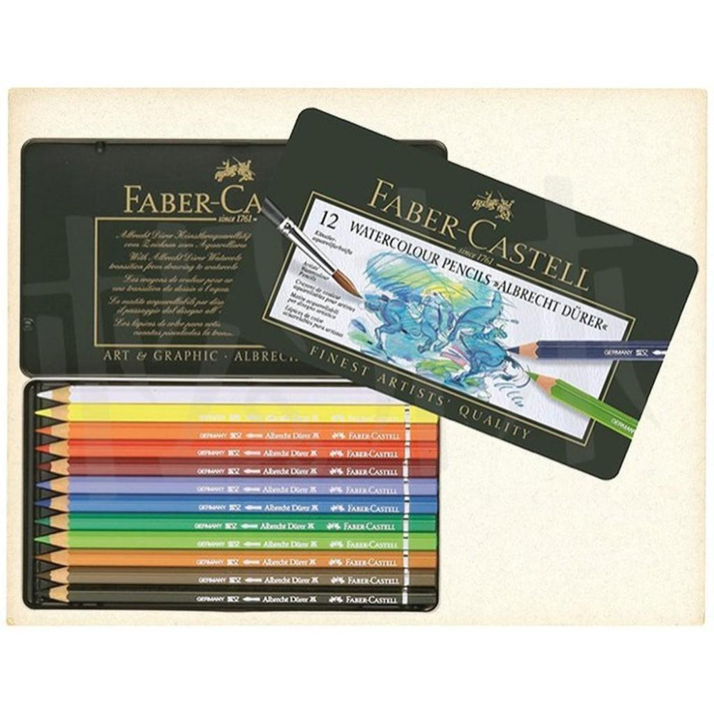 (特價)輝柏 Faber Castell 專家級 綠盒 (藝術家) 水性色鉛筆12色-細節圖2