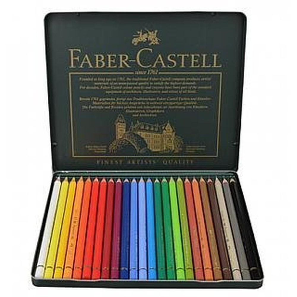 特價不用等_輝柏 Faber Castell 專家級 綠盒 (藝術家) 油性色鉛筆24色手繪本可用-110024-細節圖2