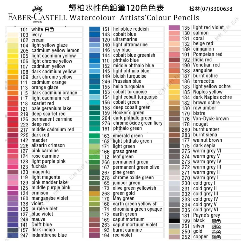 輝柏 Faber Castell 專家級 綠盒 (藝術家) 水性色鉛筆 單色-全120色-細節圖3