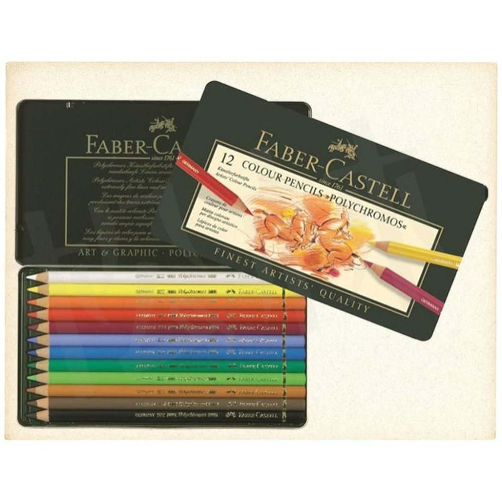 輝柏 Faber Castell 專家級 綠盒 (藝術家) 油性色鉛筆12色 手繪本幫手-110012-細節圖2