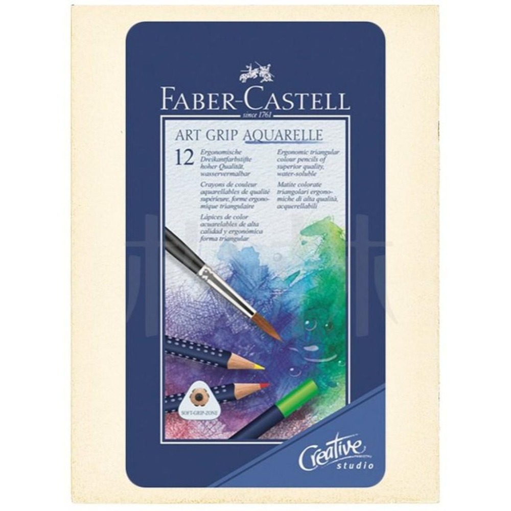新包裝白色封面出貨 輝柏 Faber Castell ART GRIP 創意工坊 藍盒 水彩色鉛筆12色 #114212