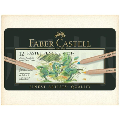 松林特價_ 輝柏Faber Castell PITT藝術家級綠盒粉彩色鉛筆12色112112Pastel Pencils