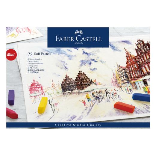 松林_輝柏 軟性粉彩(短型) FABER CASTELL 24/48/72色 藍/白紙盒包裝-細節圖5