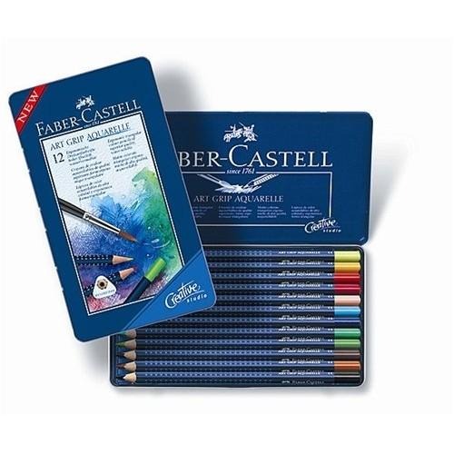 換包裝松林_德國 輝柏Faber Castell Art Grip 藍盒 創意工坊 12色 水彩色鉛筆 #114212