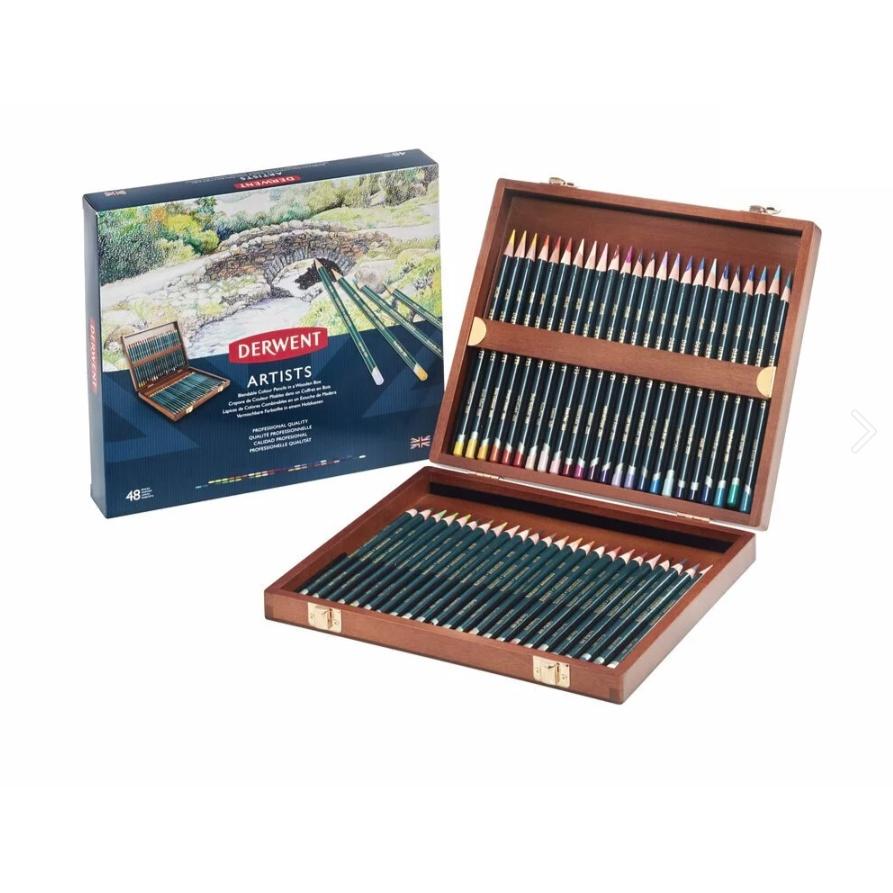 松林_DERWENT德爾文 Artists Colour Pencils 專家級高級油性色鉛筆48色豪華木盒-細節圖2