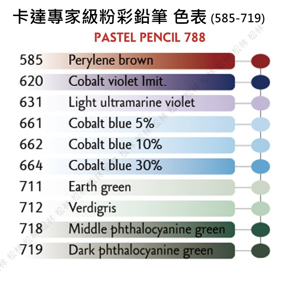 松林 Caran d＇Ache 卡達粉彩鉛筆單支(賣場1/2) PASTEL PENCIL-細節圖8