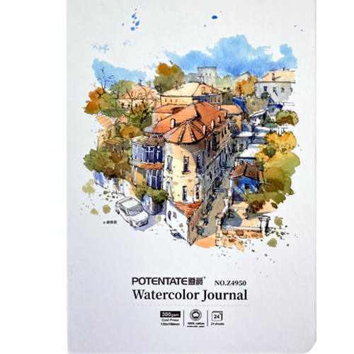 松林 遵爵全棉手帳本 Z4950 Z4951 130x190mm 中粗紋水彩紙300g 24張 唐偉德 阿德老師-細節圖4