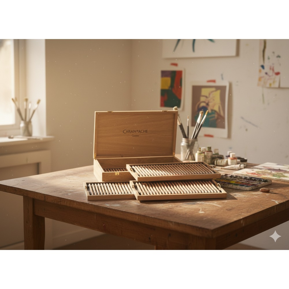 松林 瑞士CARAN D＇ACHE卡達Luminance 6901 極致專家級油性色鉛筆 100色木盒-細節圖2