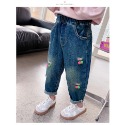 秋季新款兒童櫻桃彈性牛仔褲2023年韓版女童直筒褲童裝J23926-31-規格圖9