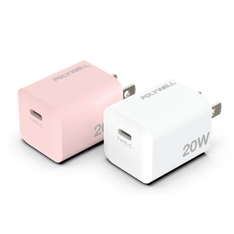 PD迷你快充頭20W【POLYWELL】Type-C充電頭 豆腐頭 適用蘋果iPhone安卓 【C1-00396】-細節圖2