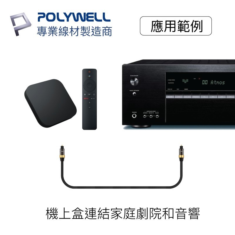 【POLYWELL】數位光纖線 Toslink SPDIF 音源線 音頻線 發燒線 音響線【C1-00481】-細節圖9