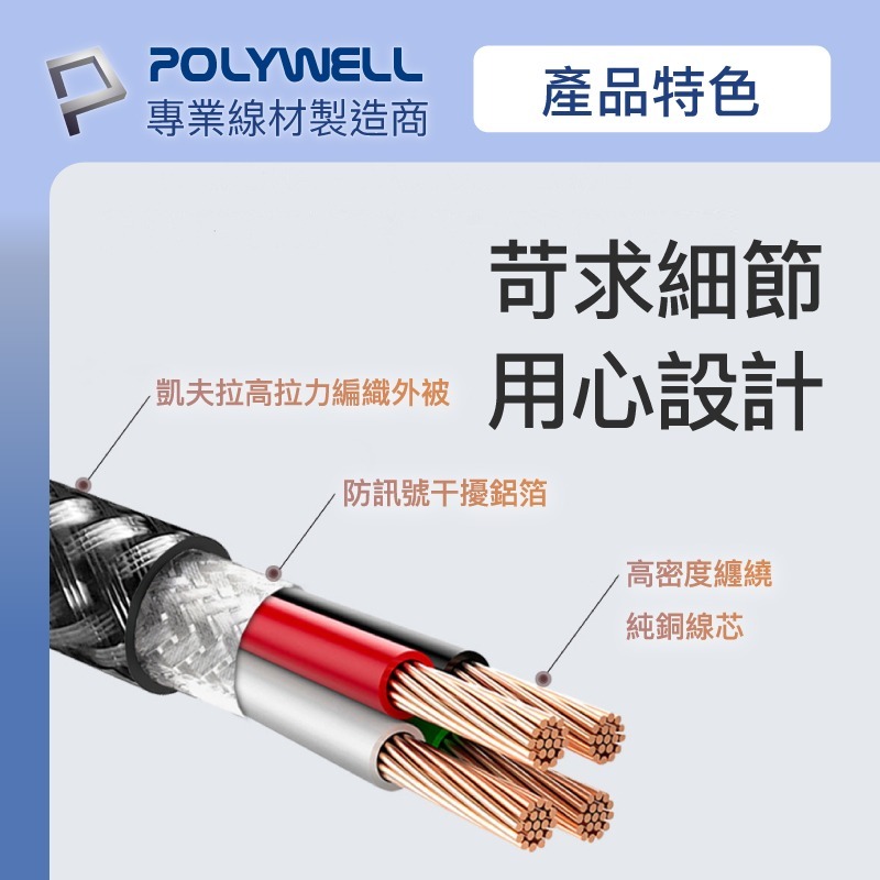 【POLYWELL】音源轉接線 Type-C轉3.5mm 32bit 適用安卓 筆電 平板 iPad【C1-00484】-細節圖10